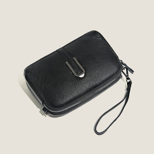 Minimalist Crossbody Bag In Top-grain Leather