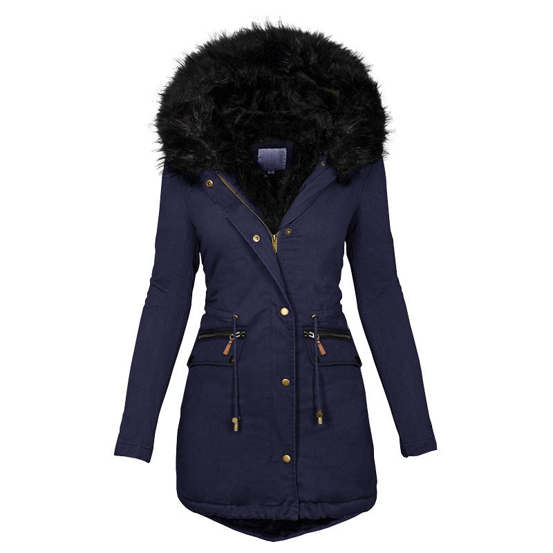 Women's Plush Hooded Parka