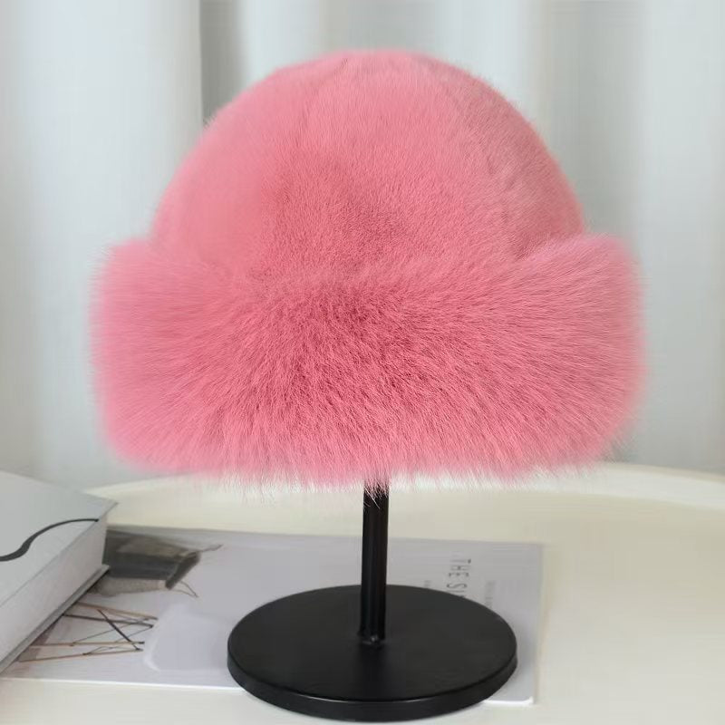 Plush Mongolian Hat For Cold Weather, Warm Fleece-lined Women's Winter Hat