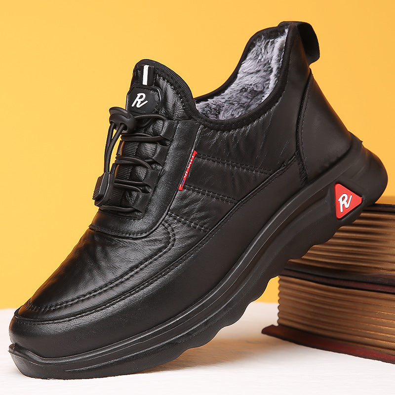 Fleece-lined Thickened Warm And Anti-slip Cotton Shoes For The Elderly