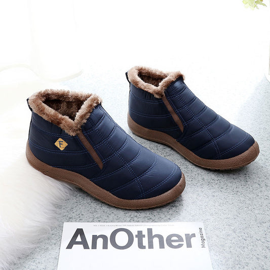 Winter Men's Cotton Shoes High-top Warm Fleece-lined