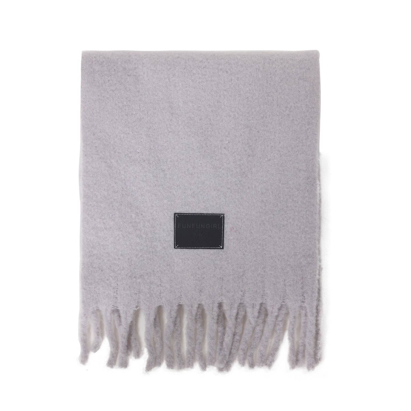Solid Color Fringe Wool Scarf Women's Thickened Warm Neck Wrap